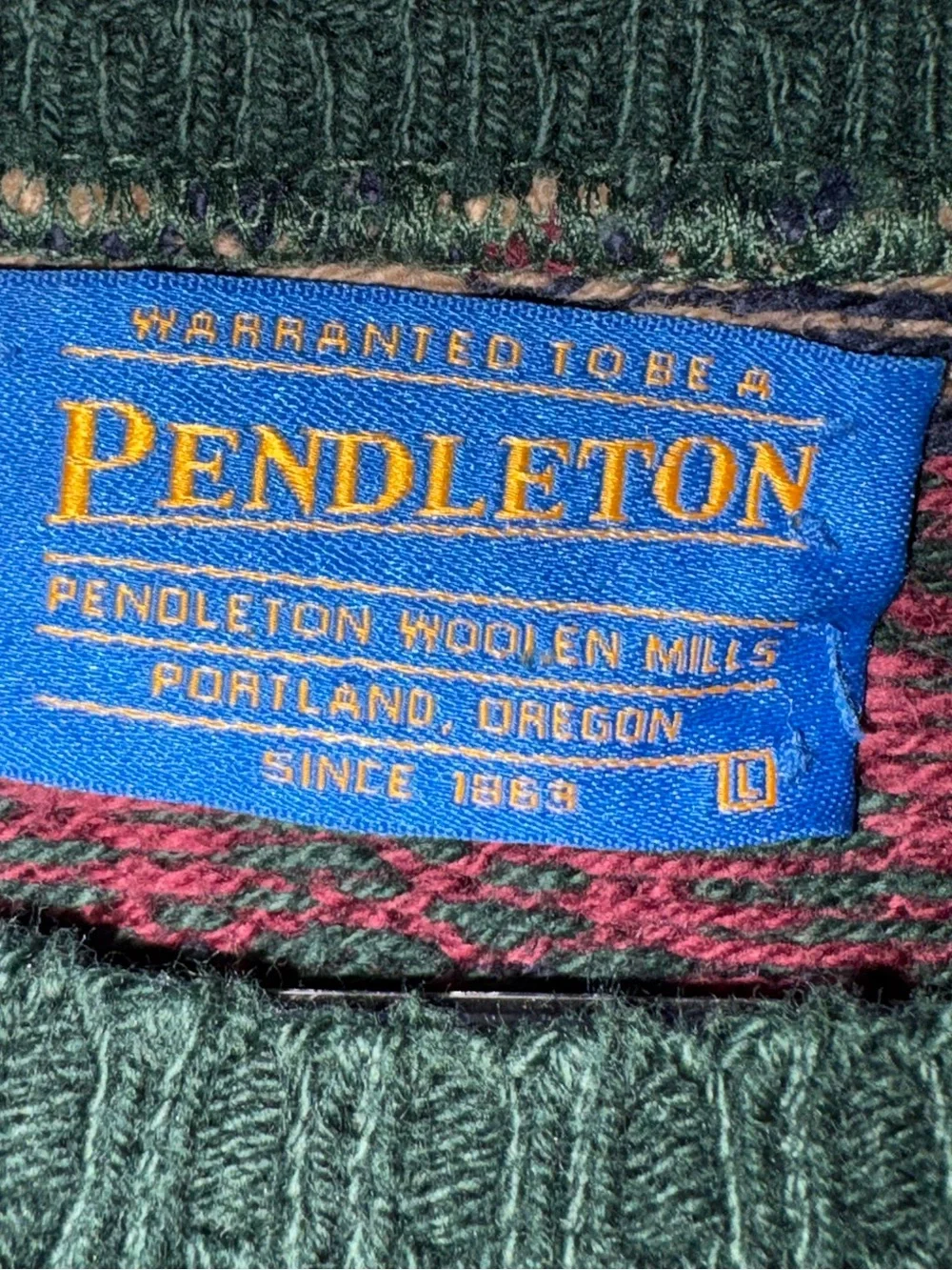 Pendleton sweater 100%